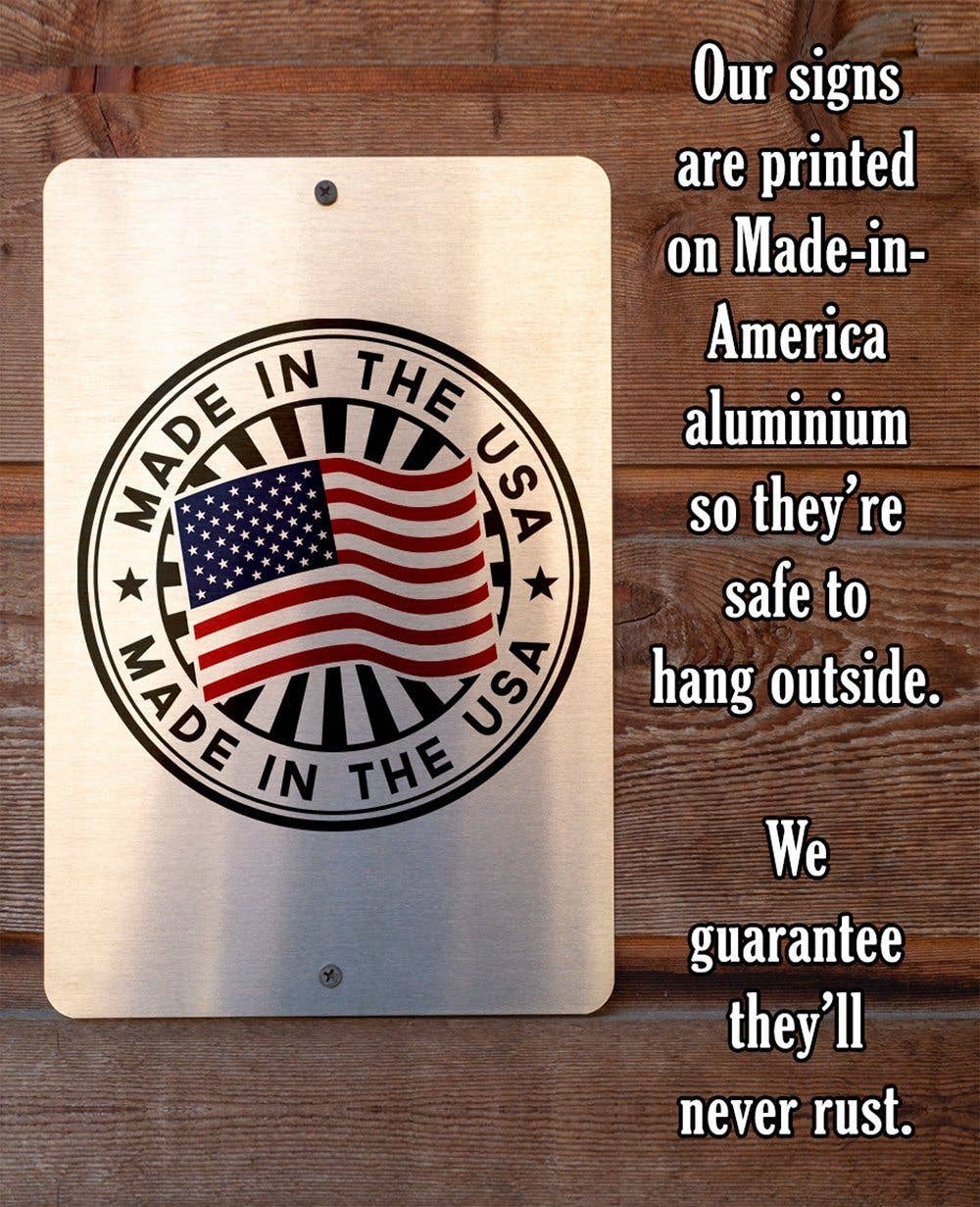 Warning Alcohol Consumption - Metal Sign: 8 x 12
