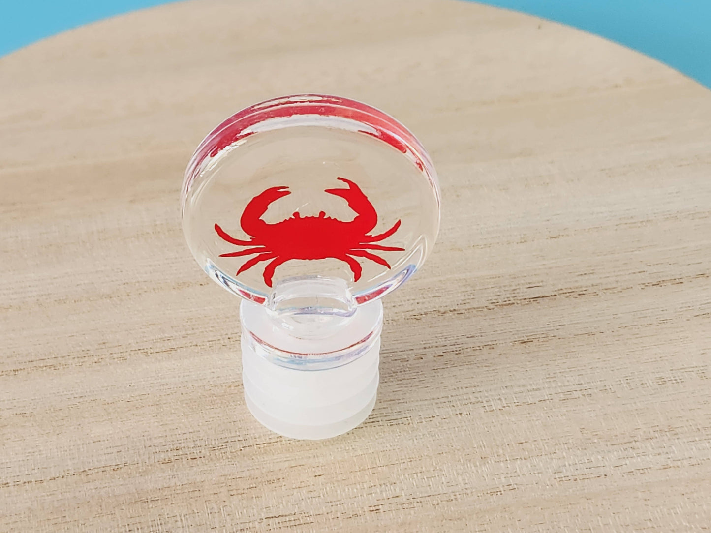Crab wine bottle stopper, crab reusable wine cork