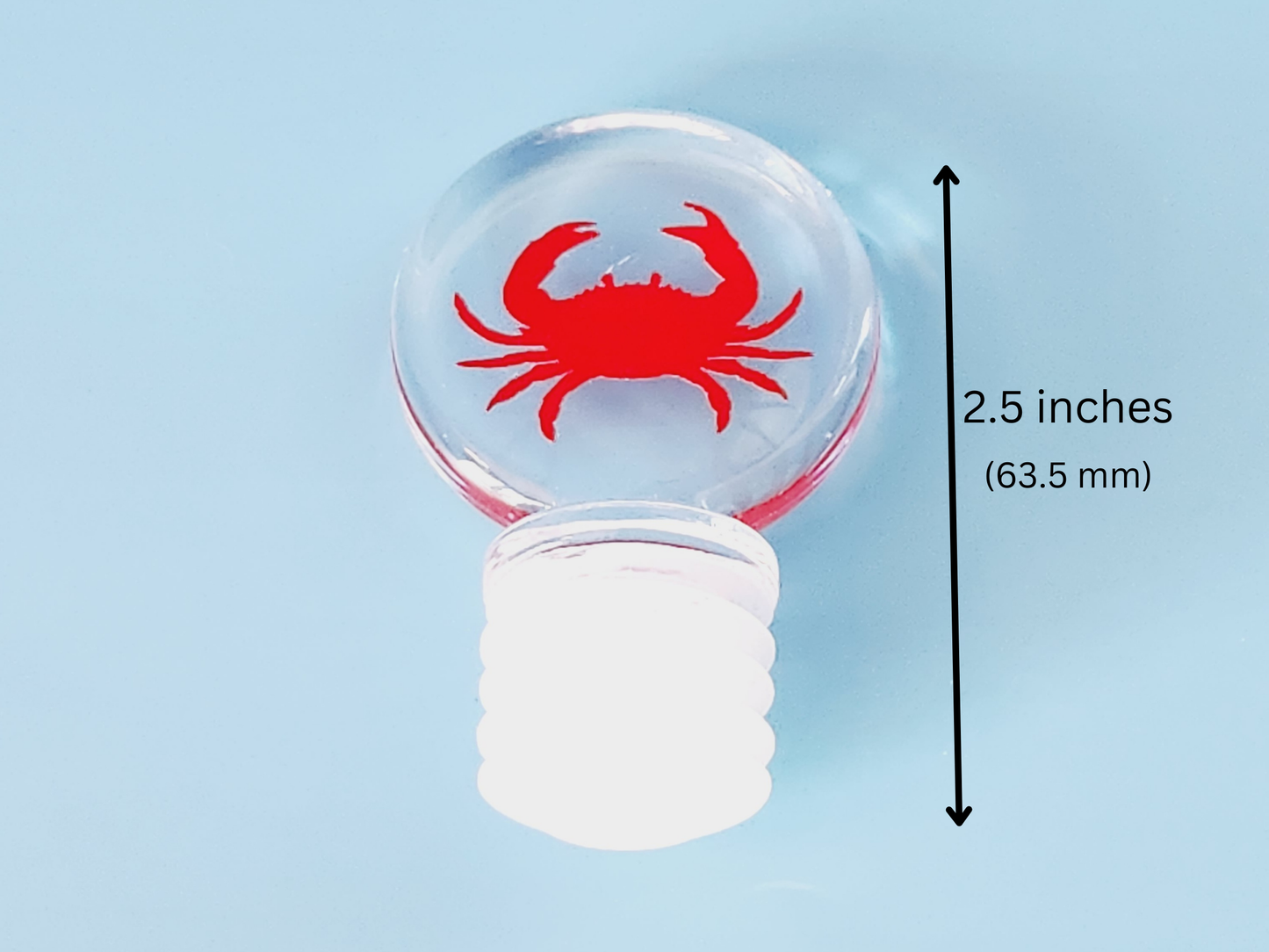 Crab wine bottle stopper, crab reusable wine cork