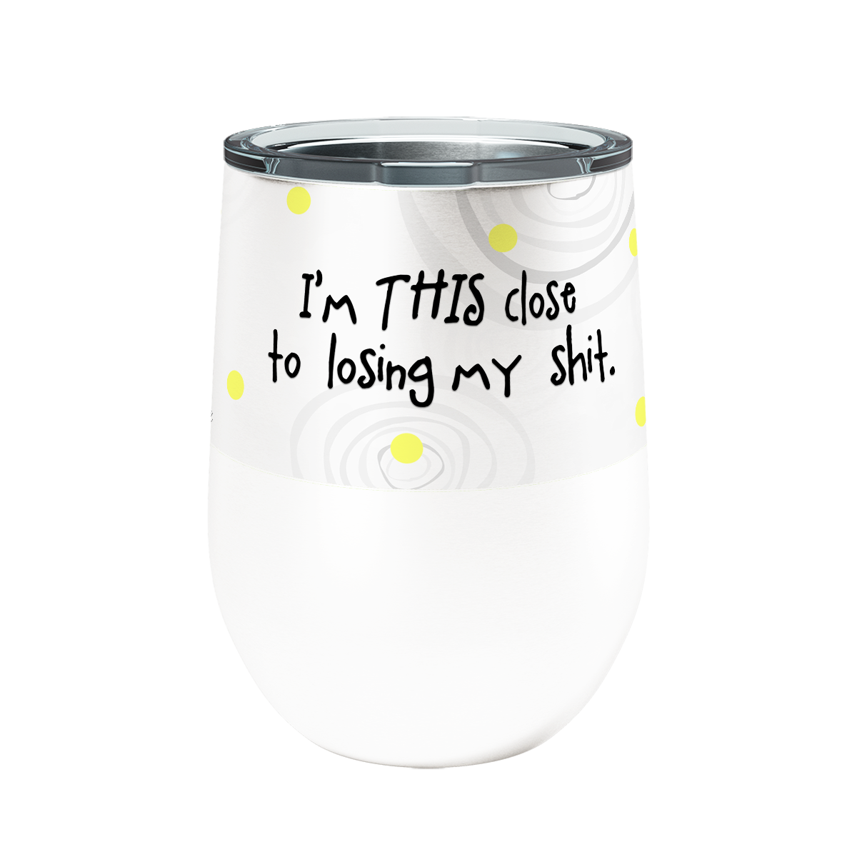 Losing My Shit Owl Wine Tumbler with Slider Lid