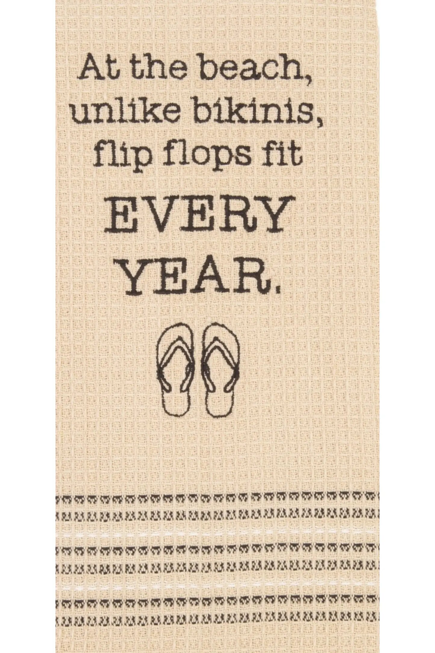 Flip Flops Fit All Year Tea Towel