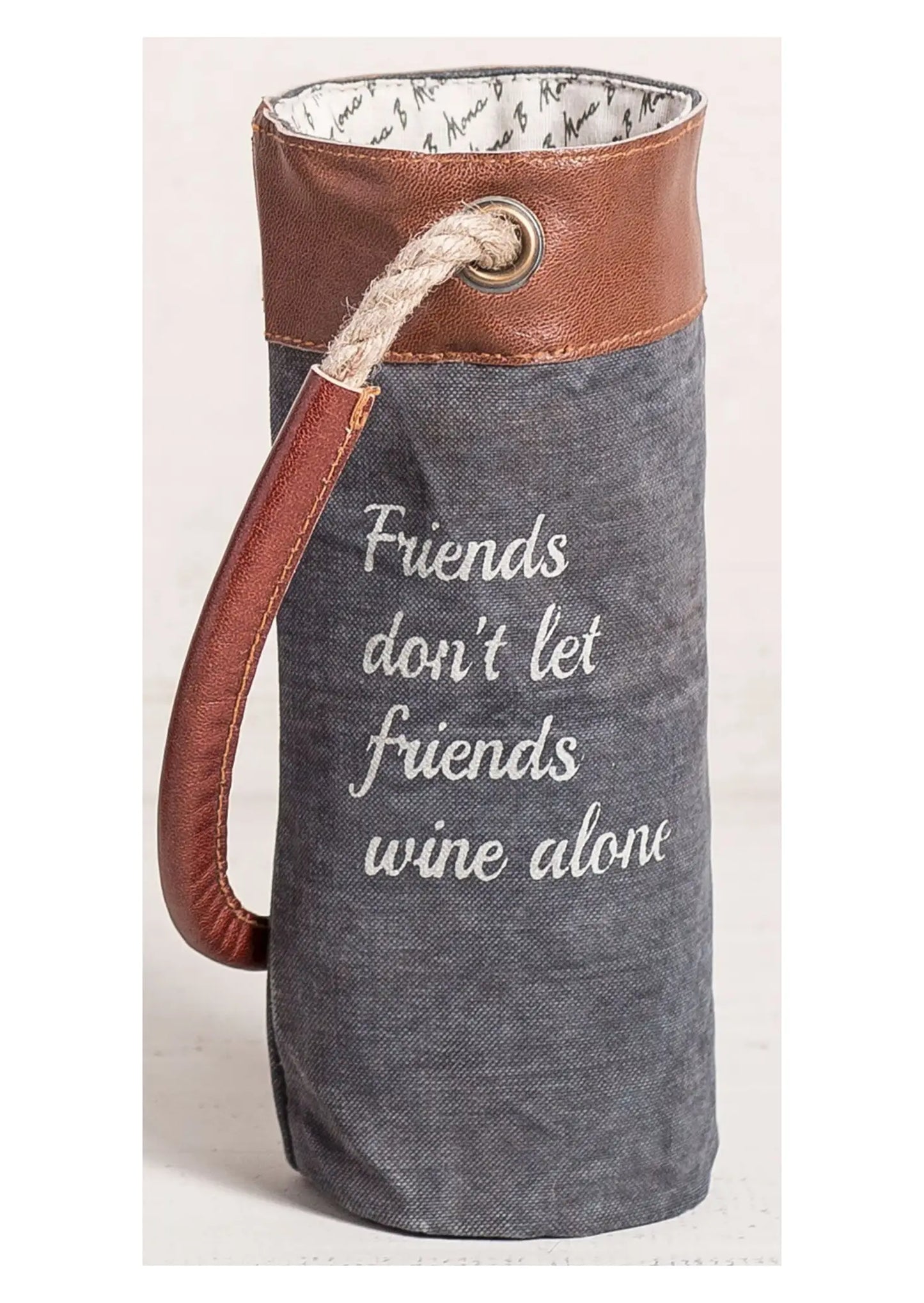 Friends Don't Let Friends Wine Alone Wine Carrier Bag