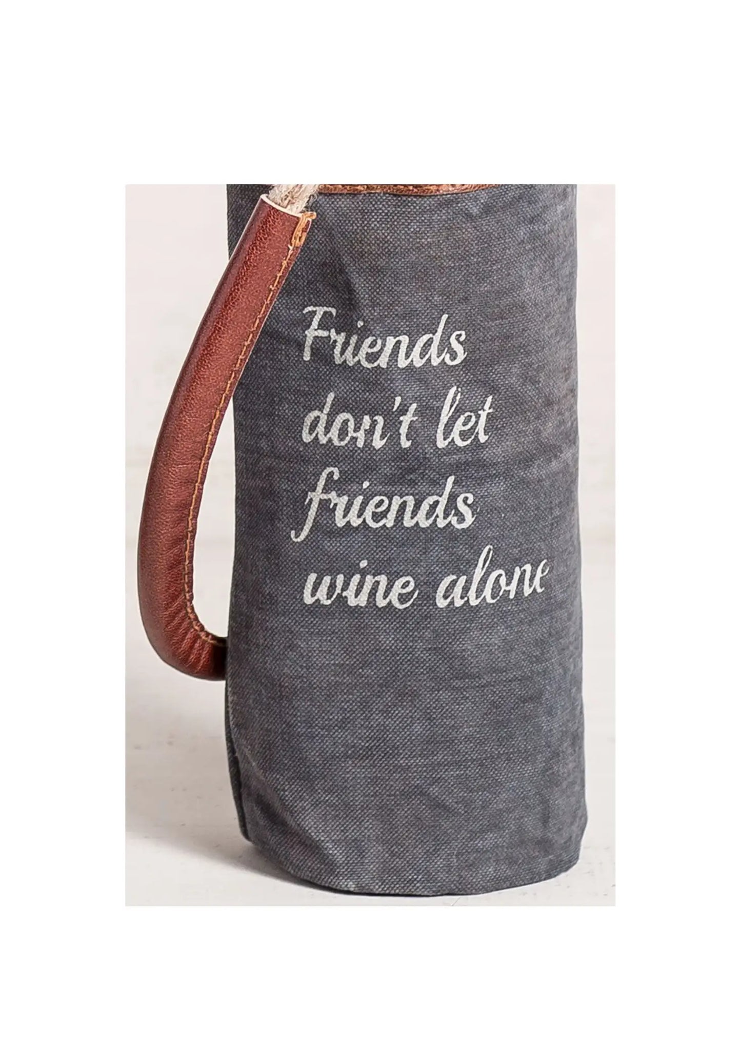 Friends Don't Let Friends Wine Alone Wine Carrier Bag