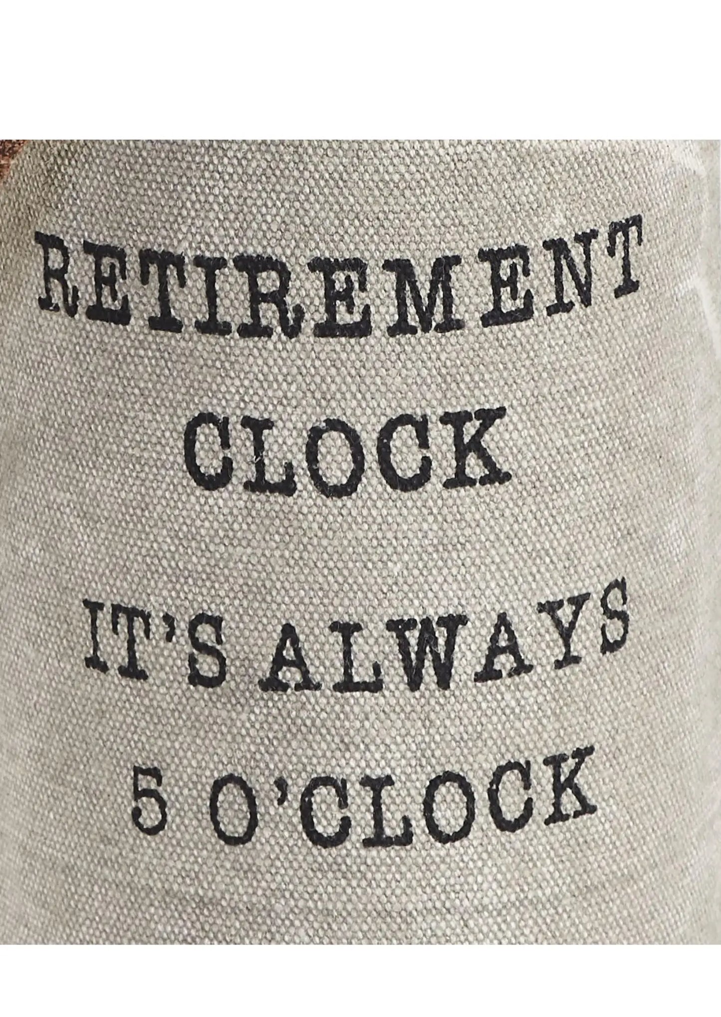 Retirement Clock, It's Always 5 O'Clock Wine Carrier Bag
