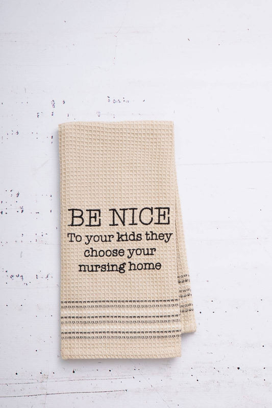 BE NICE WAFFLE-WEAVE DISHTOWEL (Set of 2), MH-156