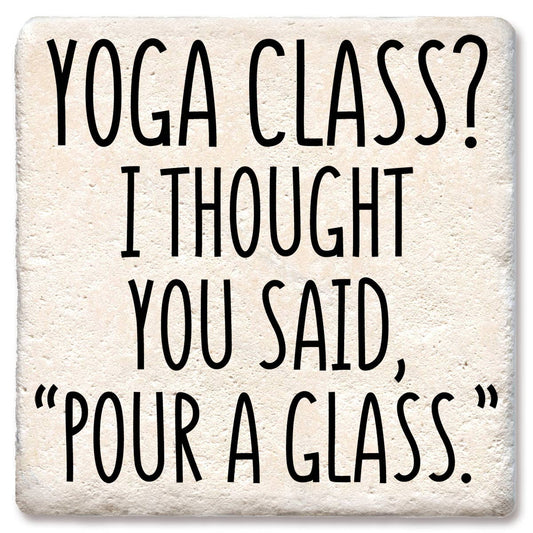 Coaster Yoga class? drink coaster