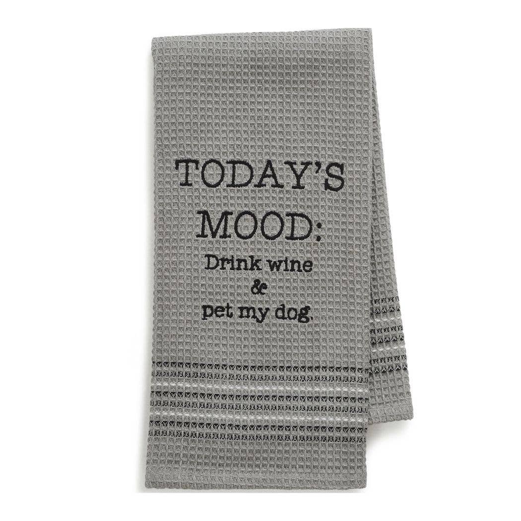 TODAY'S MOOD WAFFLE-WEAVE DISHTOWEL (Set of 2) MH-182